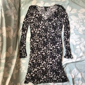 INC Leopard Dress V neck Faux Wrap
